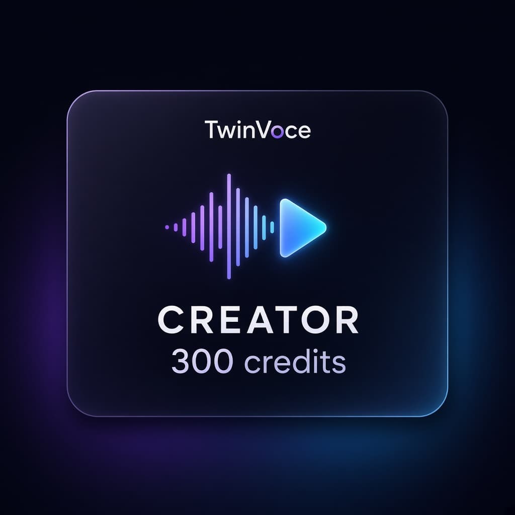TwinVoce Creator – 300 credits for AI voice twin videos