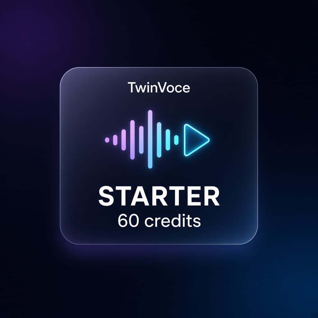 TwinVoce Starter – 60 credits for AI voice twin videos
