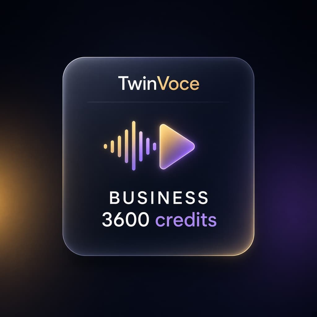 TwinVoce Business – 3600 credits for AI voice twin videos