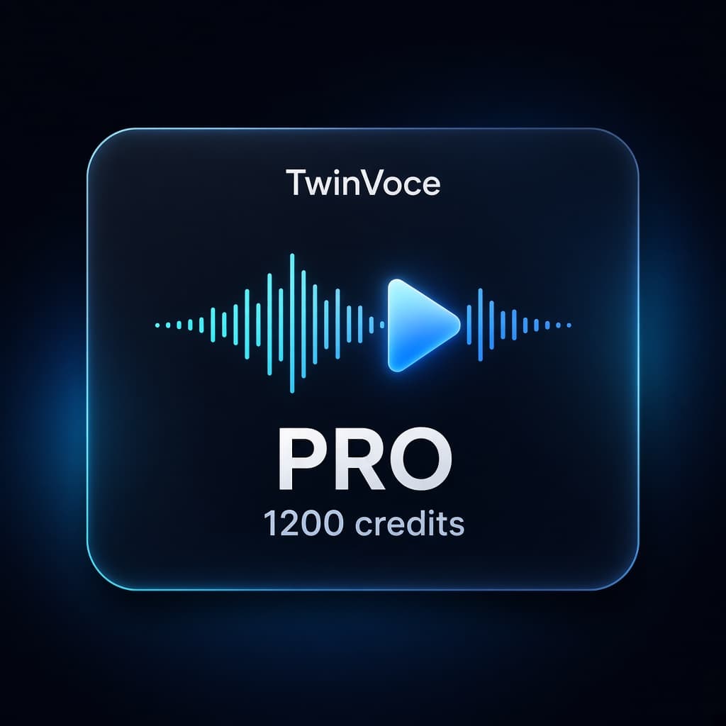 TwinVoce Pro – 1200 credits for AI voice twin videos